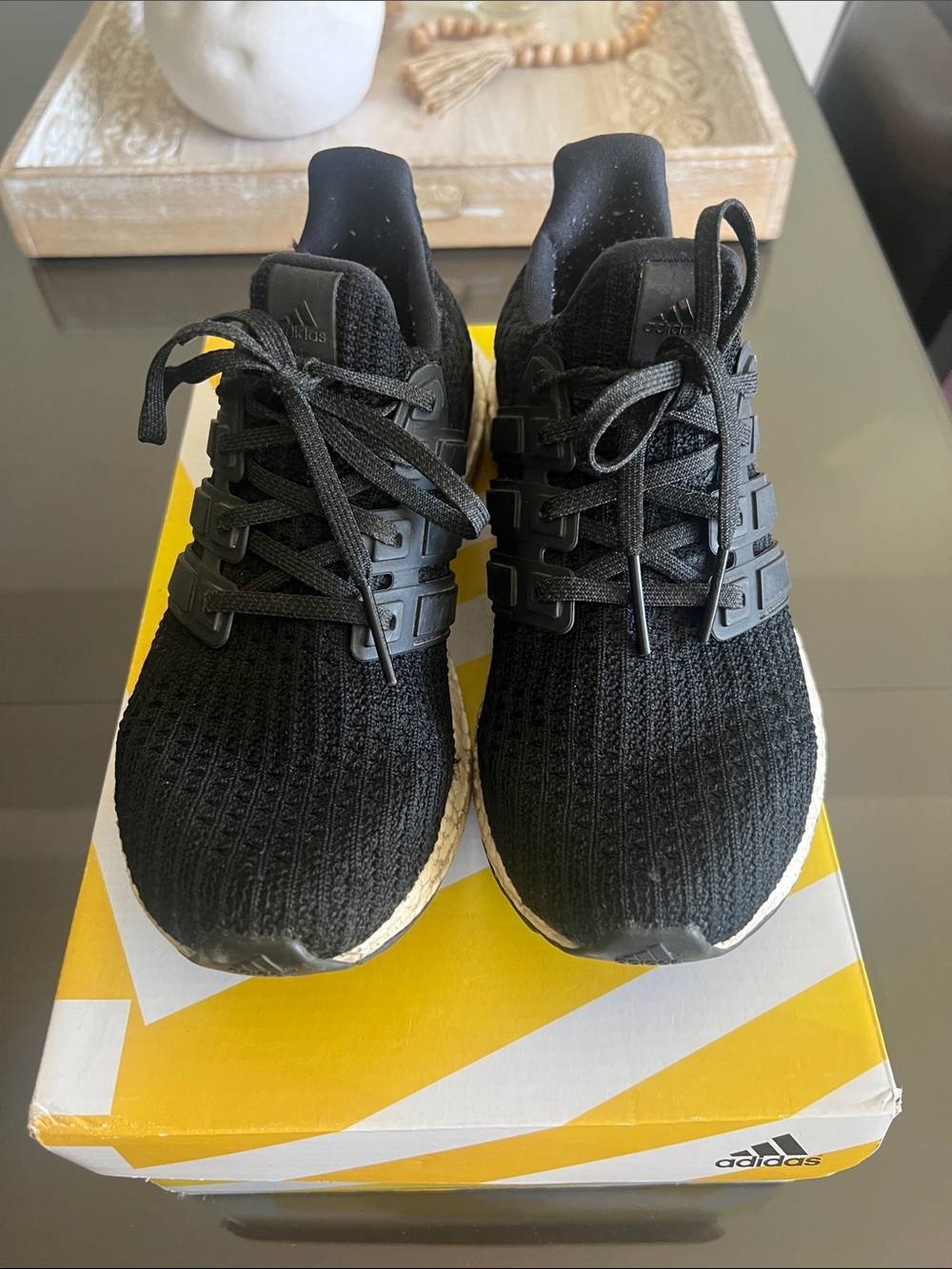 Adidas ultra boost Black Knit Lace-Up Sneakers size 6.5 (fit size 7)